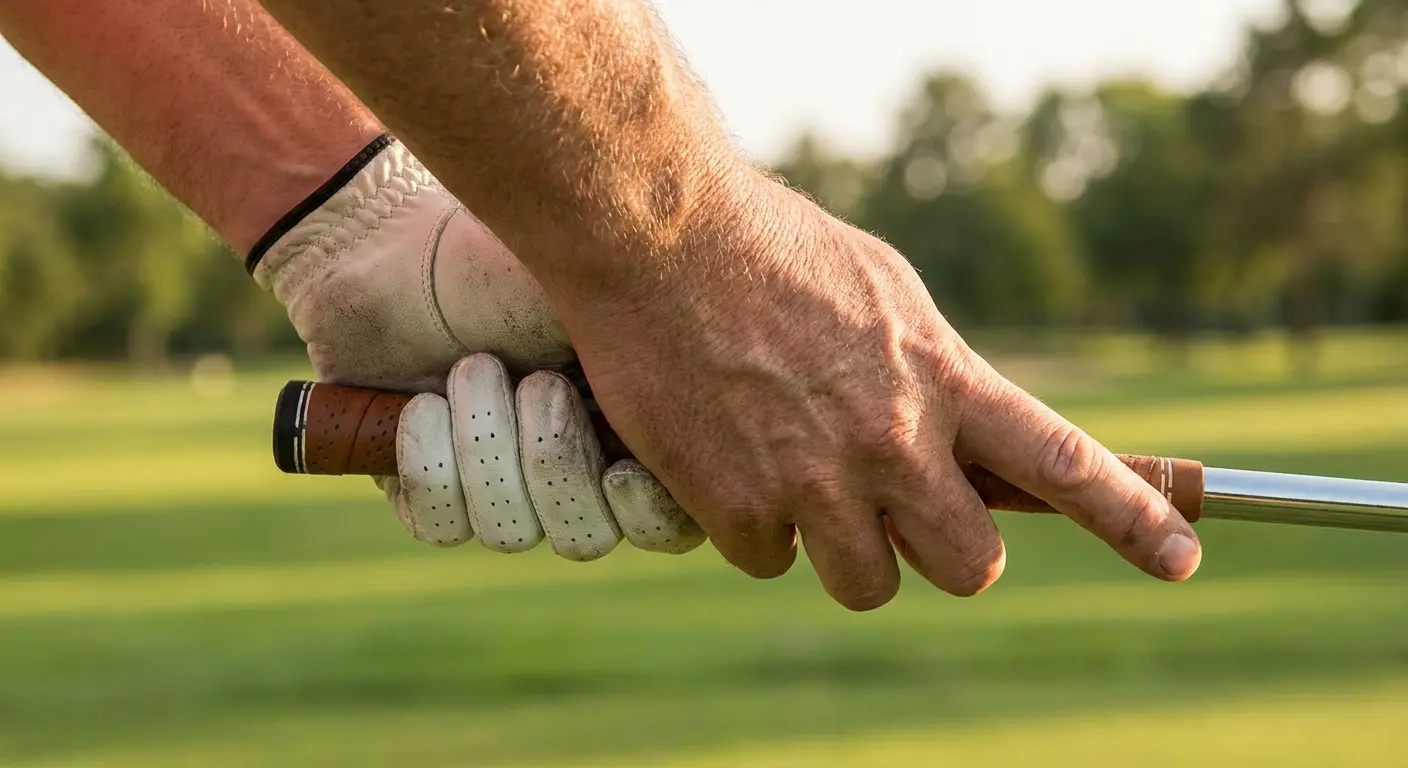 Baseball grip - all ten fingers on the club