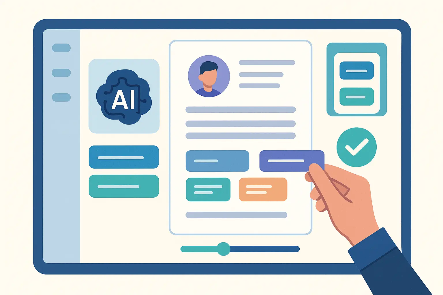 Resume Builder IQ interface