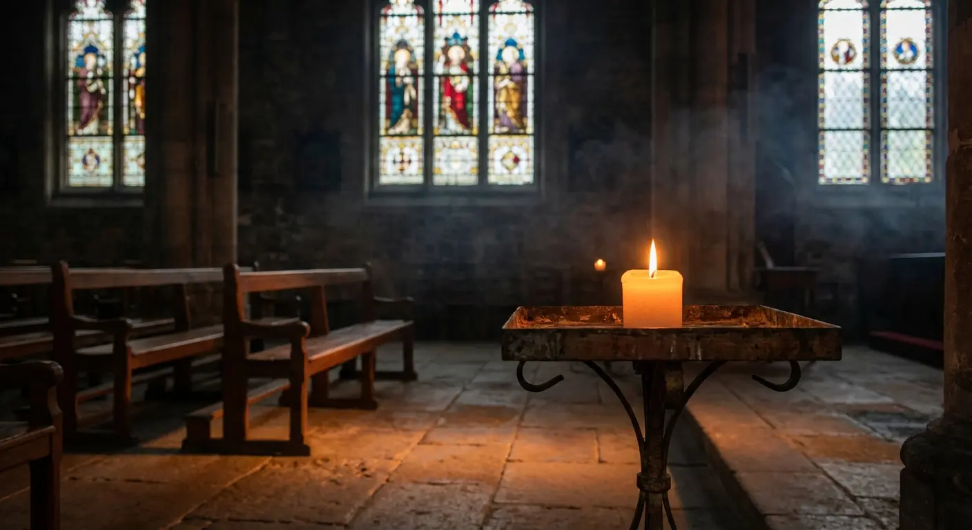 Religious cross and flowers for spiritual funeral poems
