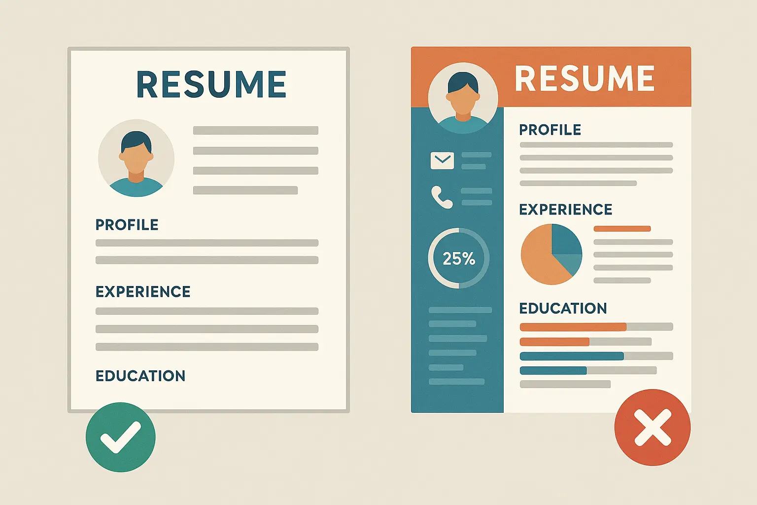 ATS-friendly resume template design examples