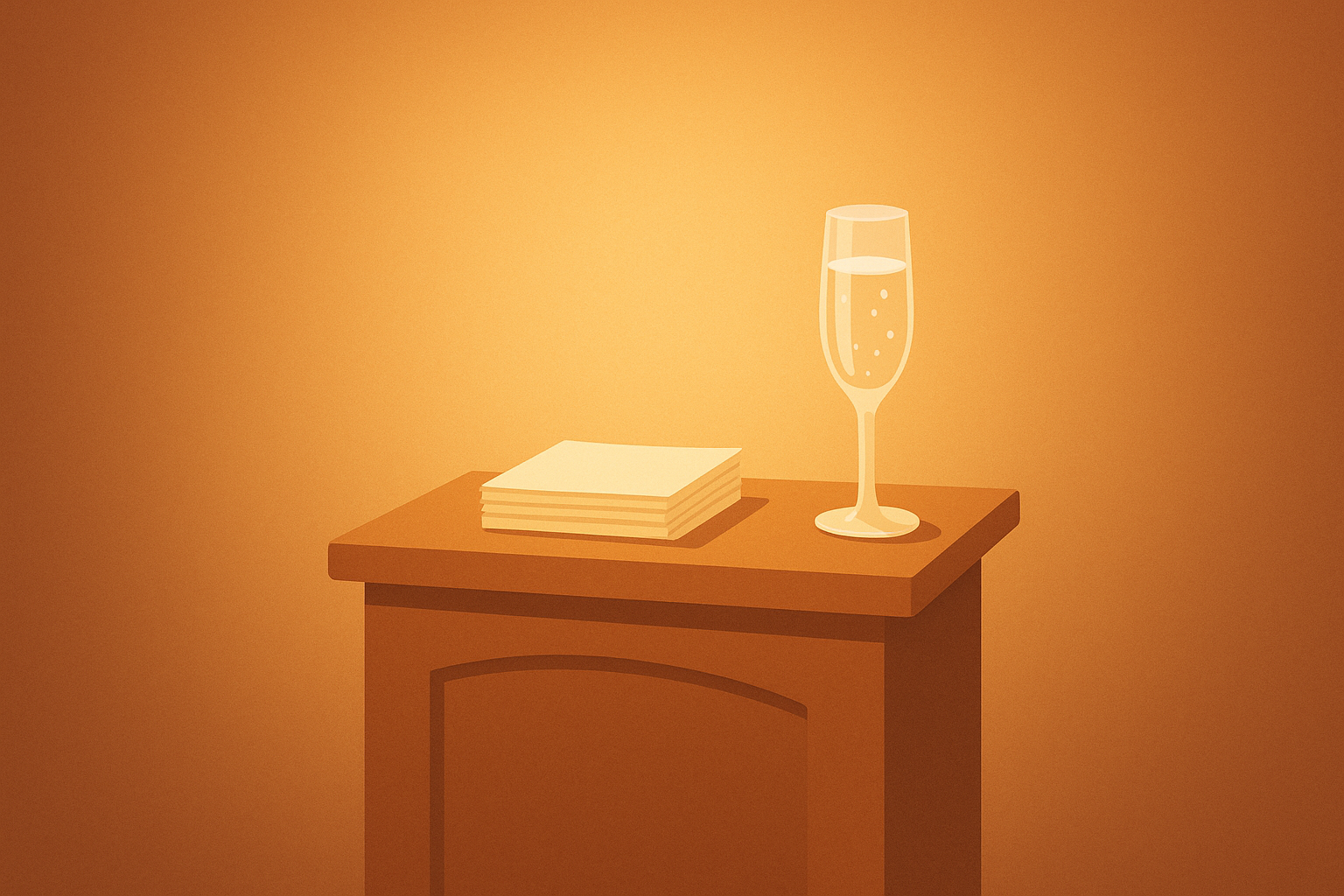 Groom giving brief speech to wedding guests