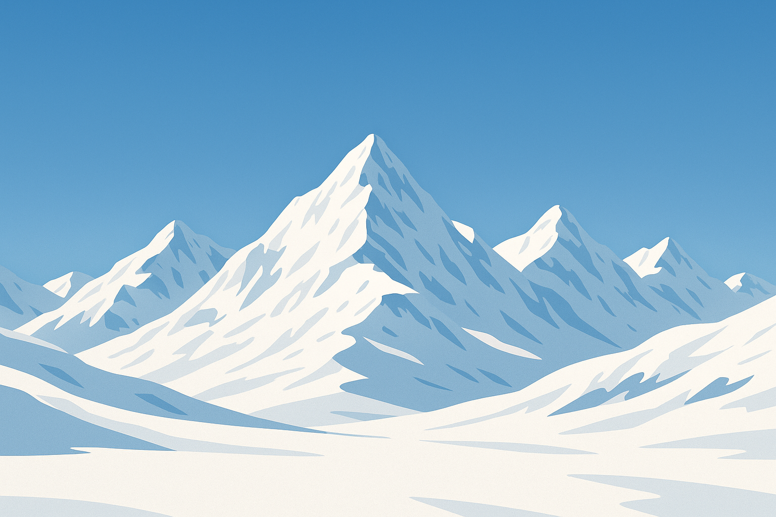 Alpine winter mountain wallpaper