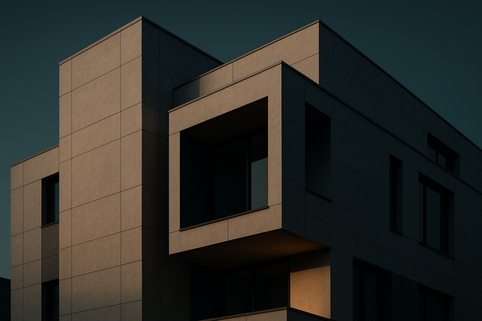 Modern architectural building facade wallpaper