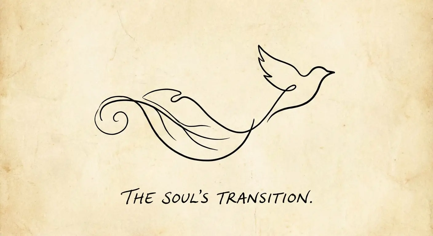 Minimalist funeral poem concept graphic