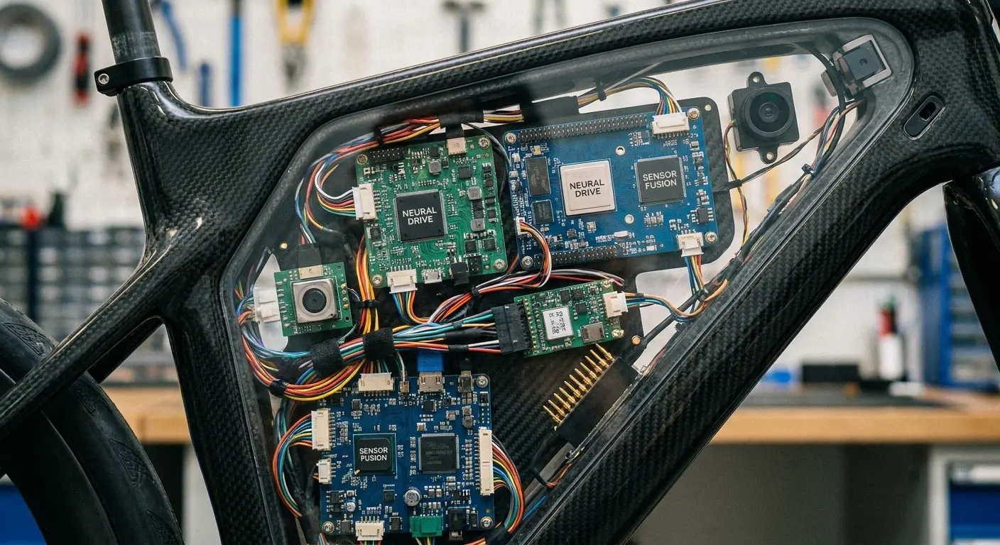 AI bike sensor network and data processing