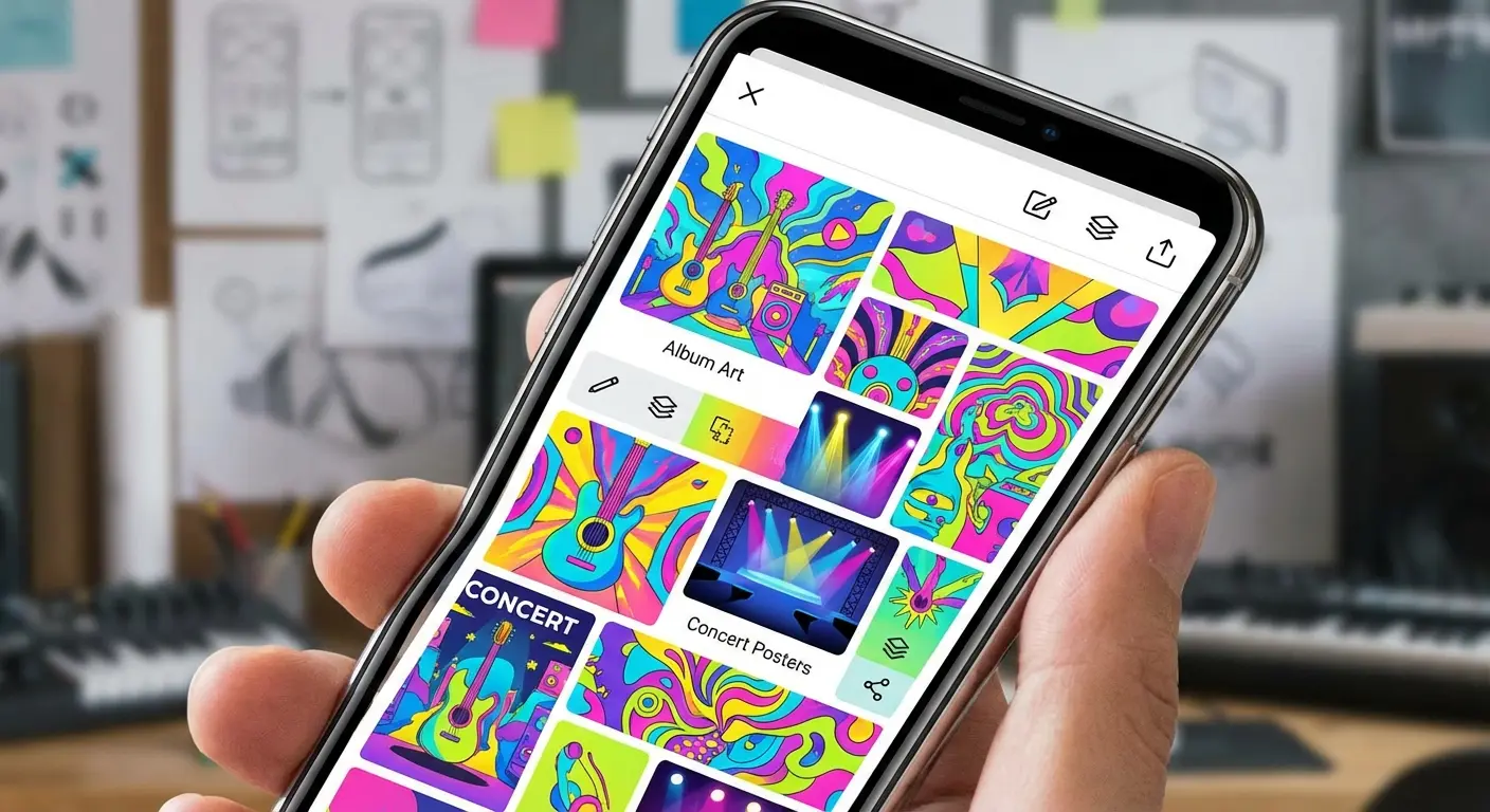 Canva app designing album art