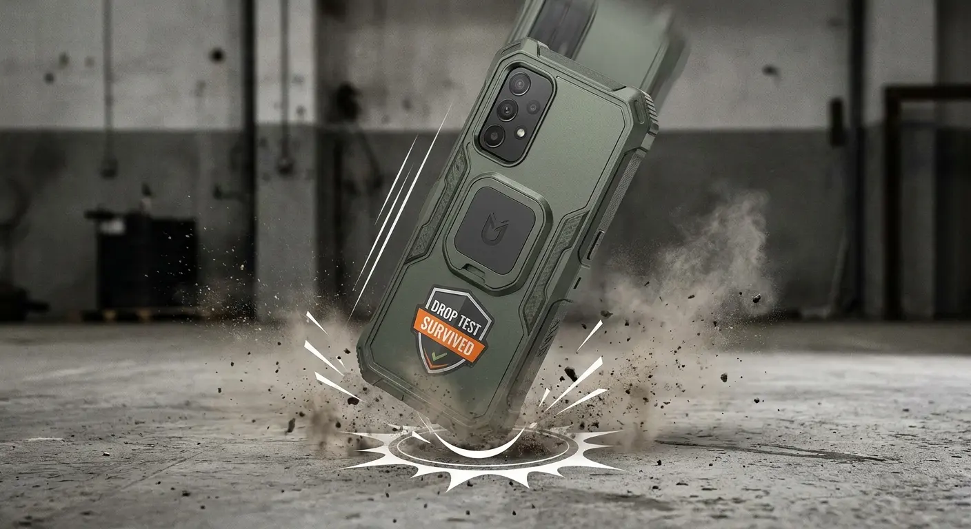 Rugged phone case with magnetic mount