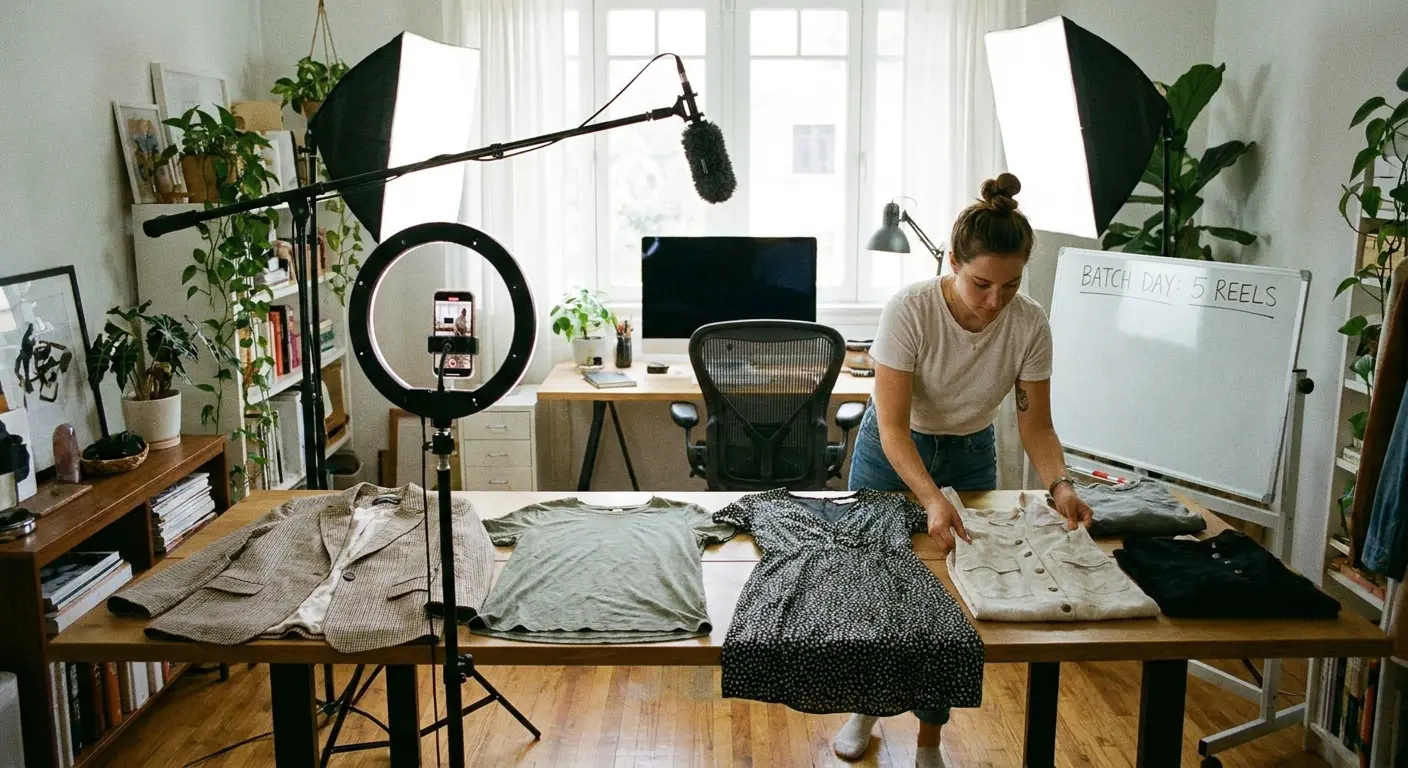 Batch recording setup with consistent lighting