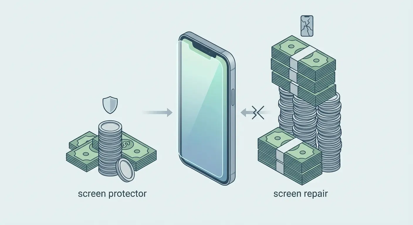 Cost comparison screen repair versus protector replacement