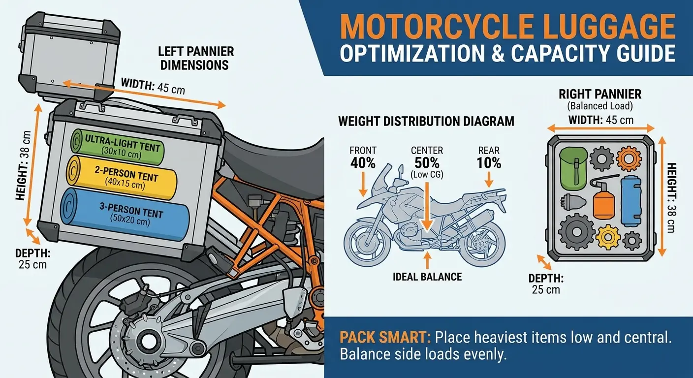 Ultralight motorcycle tent packed small