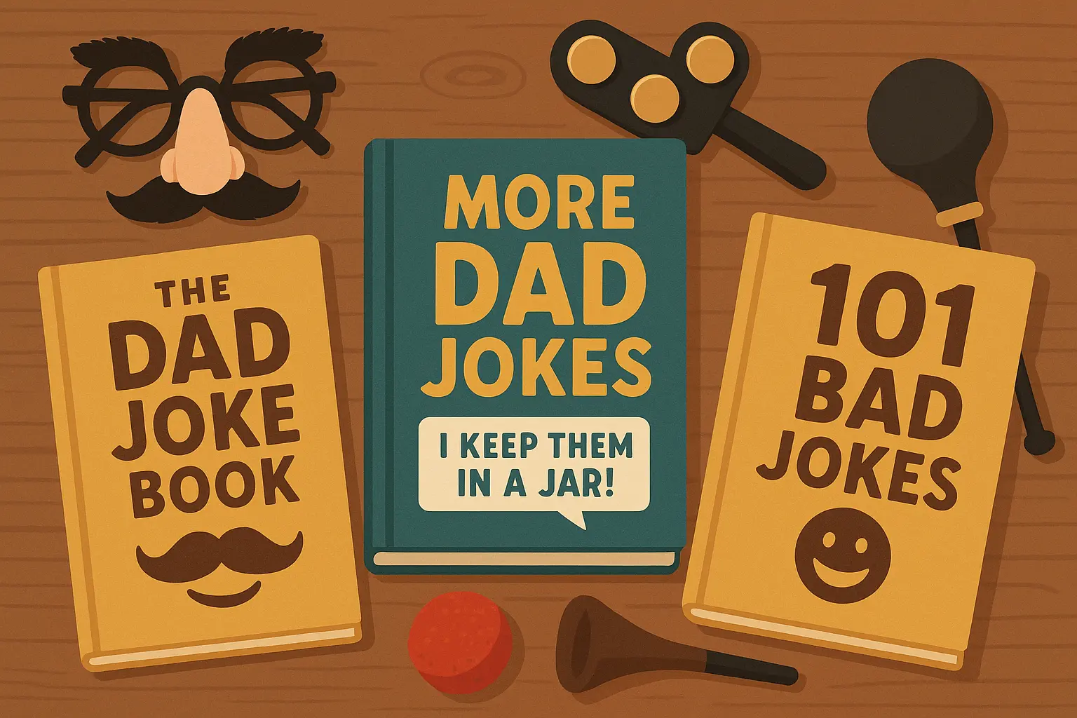 Father telling jokes to family around dinner table