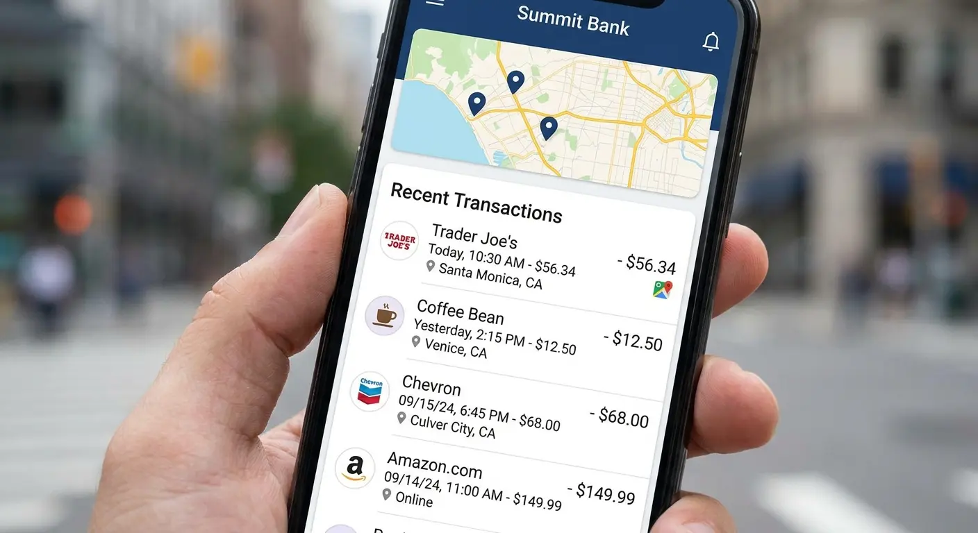 Apple Pay transaction history showing locations