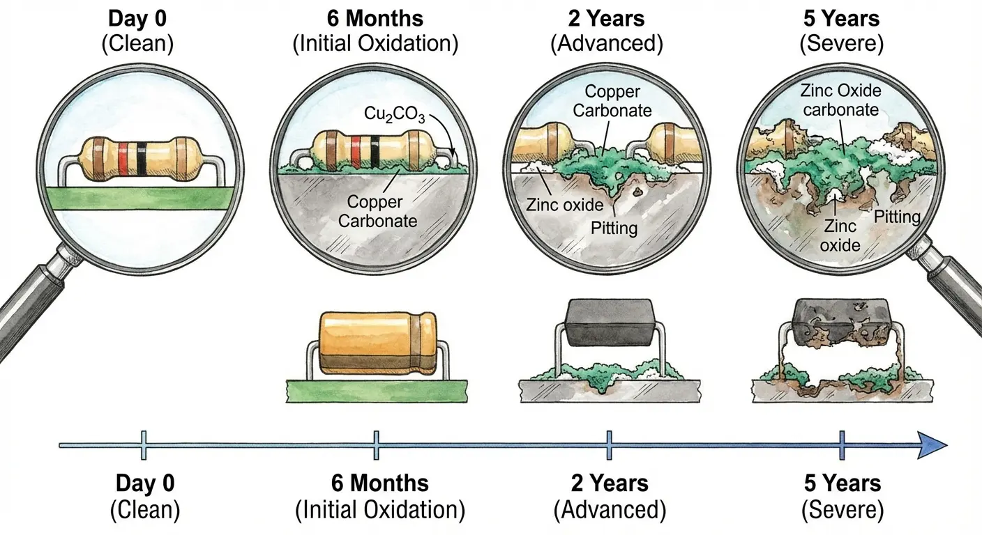Phone corrosion timeline progression