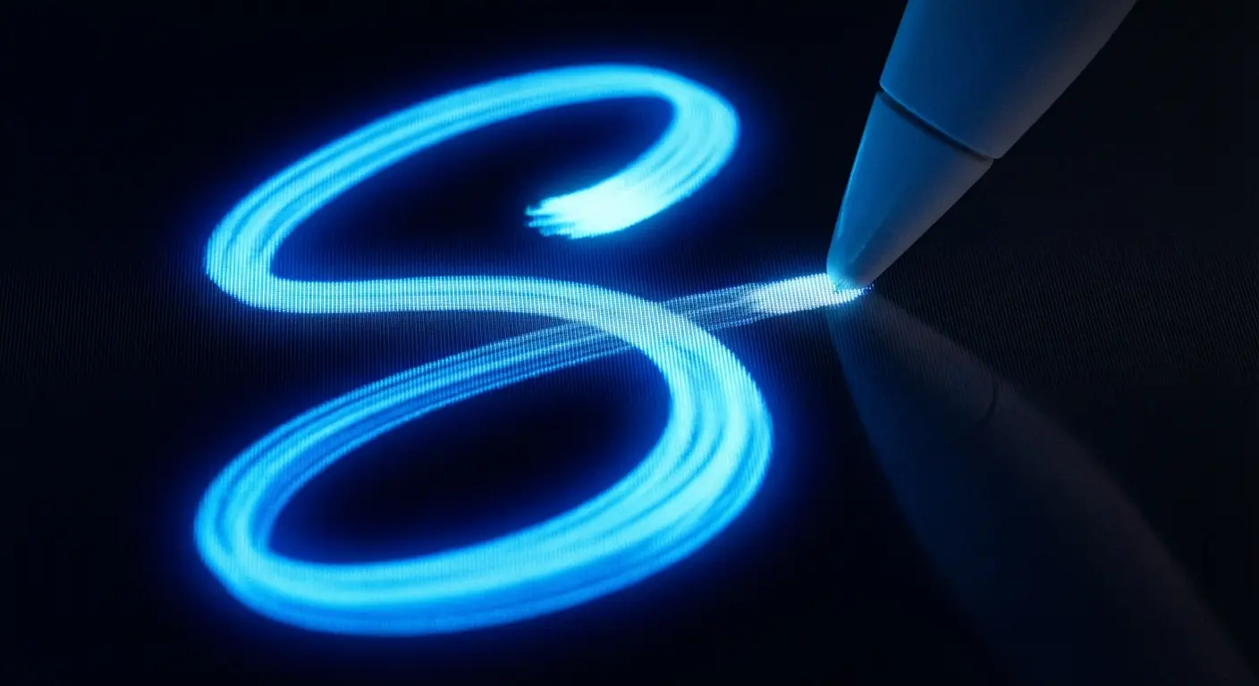 Procreate app showing hand lettering with brush tools