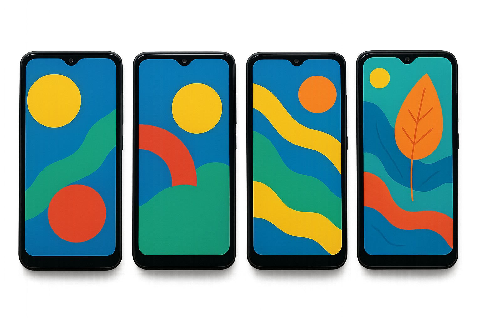 Budget phones displaying quality wallpapers