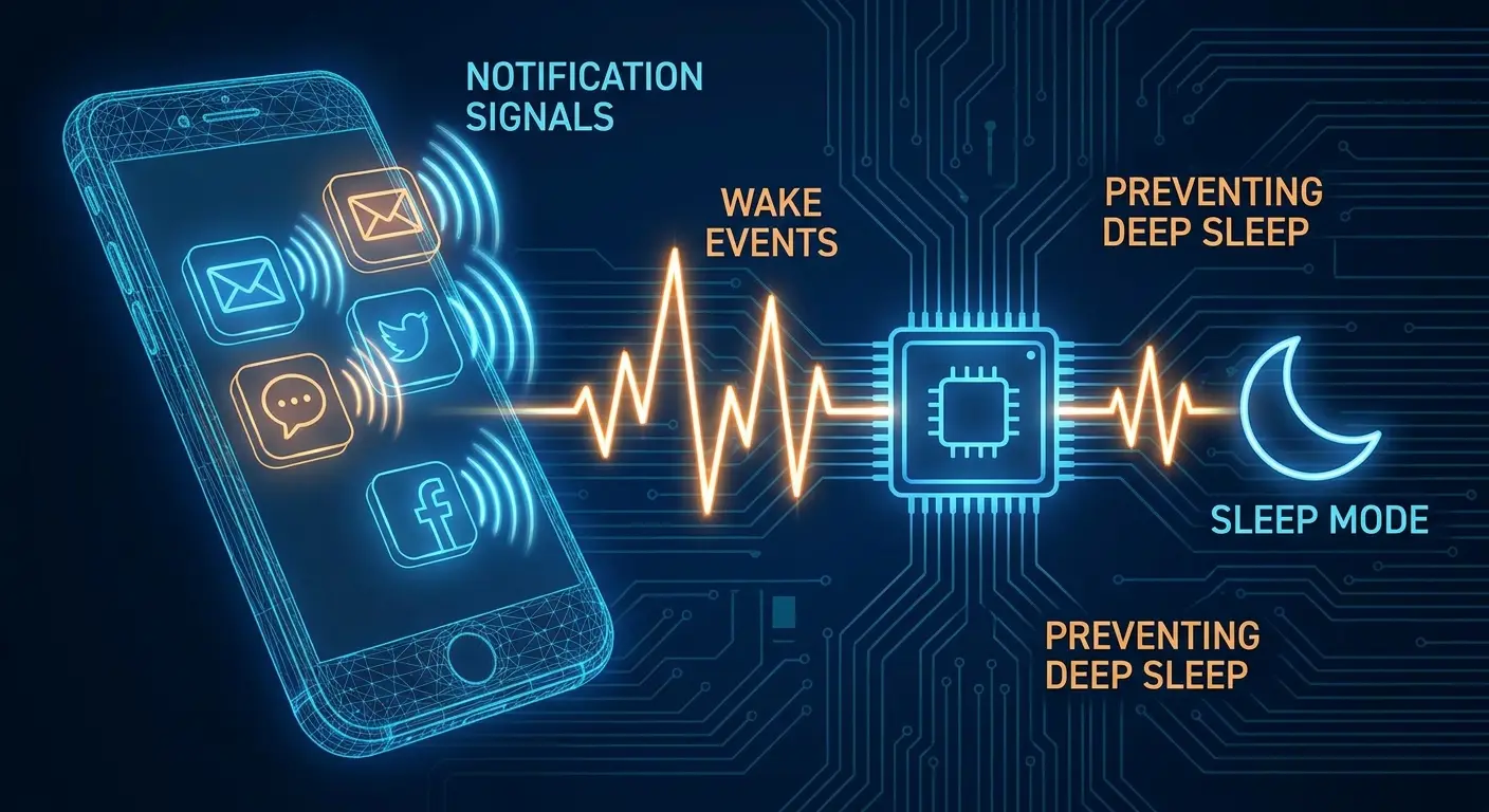 Push notification battery wake events