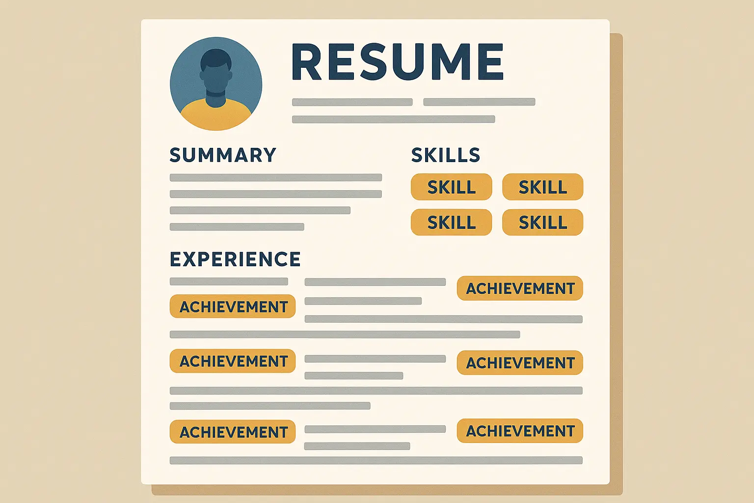 Achievement-focused resume content