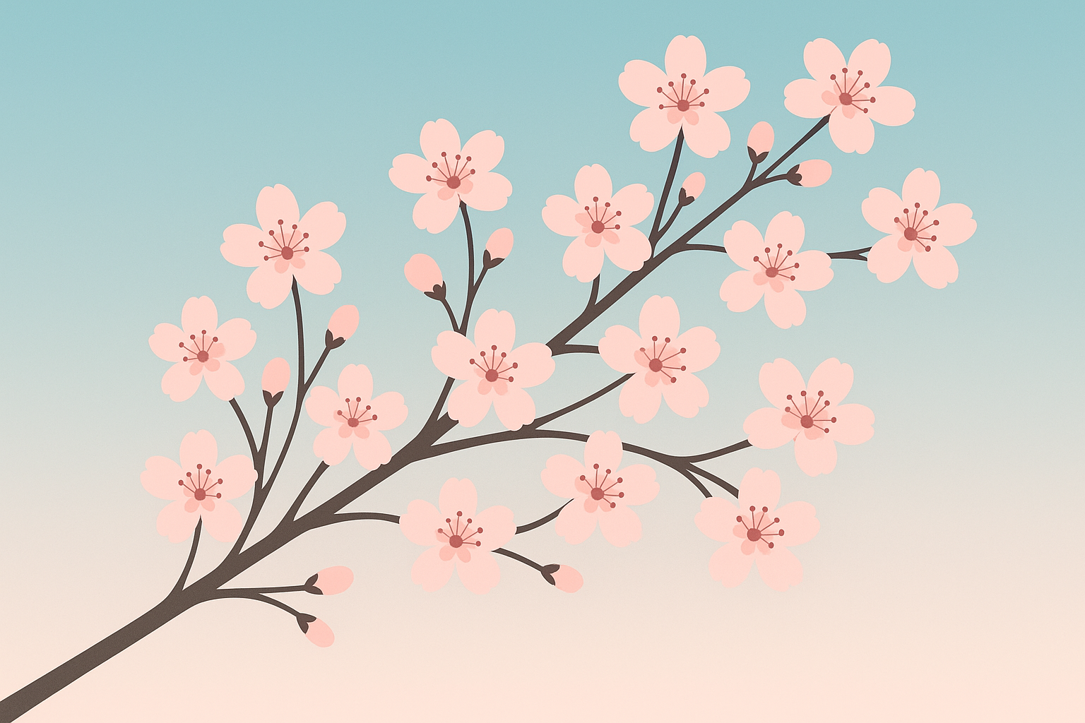 Cherry blossom branch wallpaper