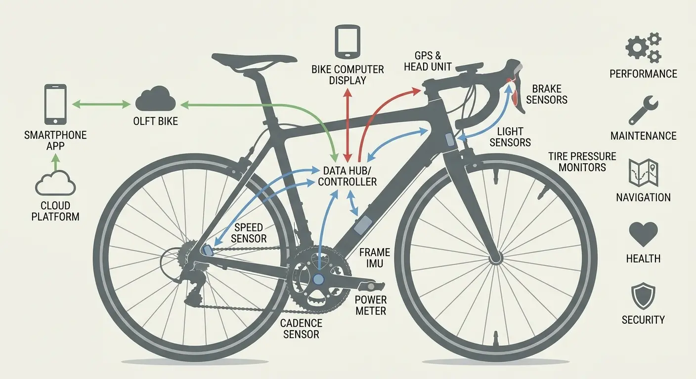 Sensor array on modern AI bike