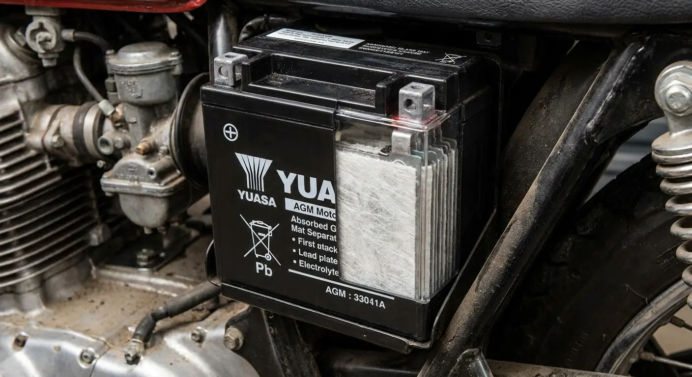 Yuasa YTX14-BS AGM motorcycle battery