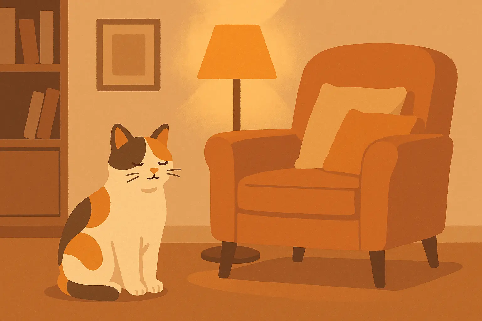 Gentle cat providing comfort and healing