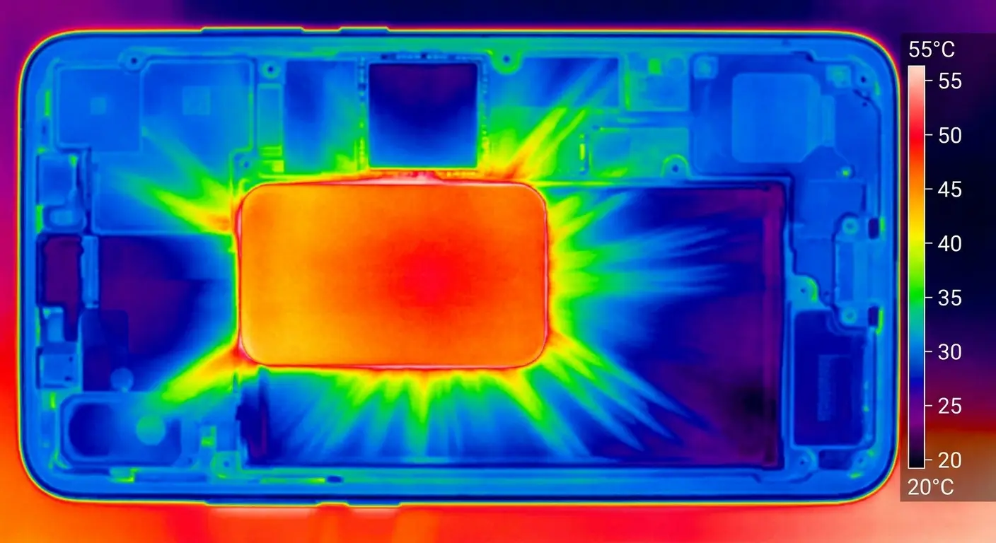 Magnetic mount heat transfer illustration