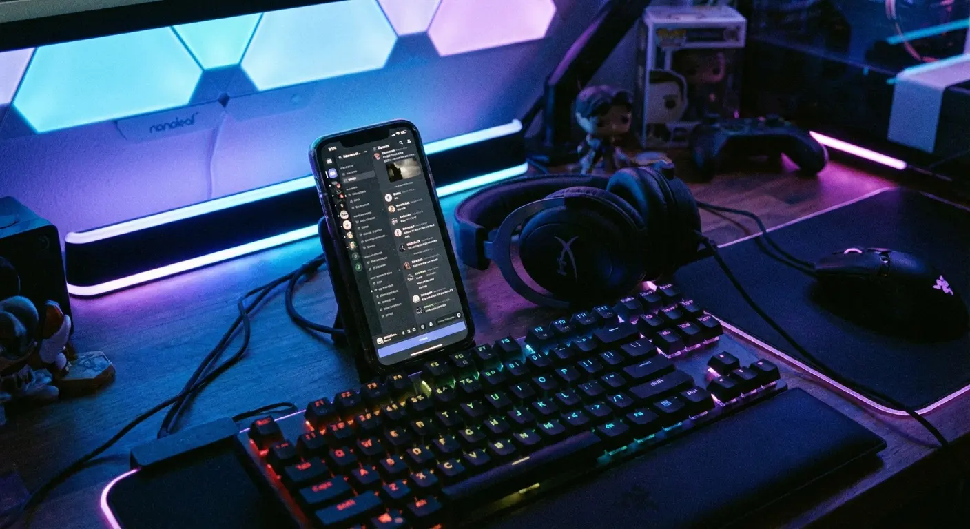 Discord voice channel interface for gaming communities