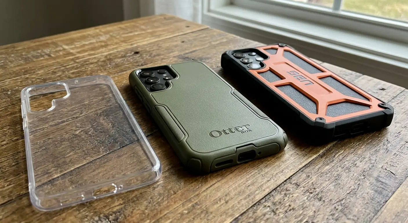 Thick rugged case layers blocking signal