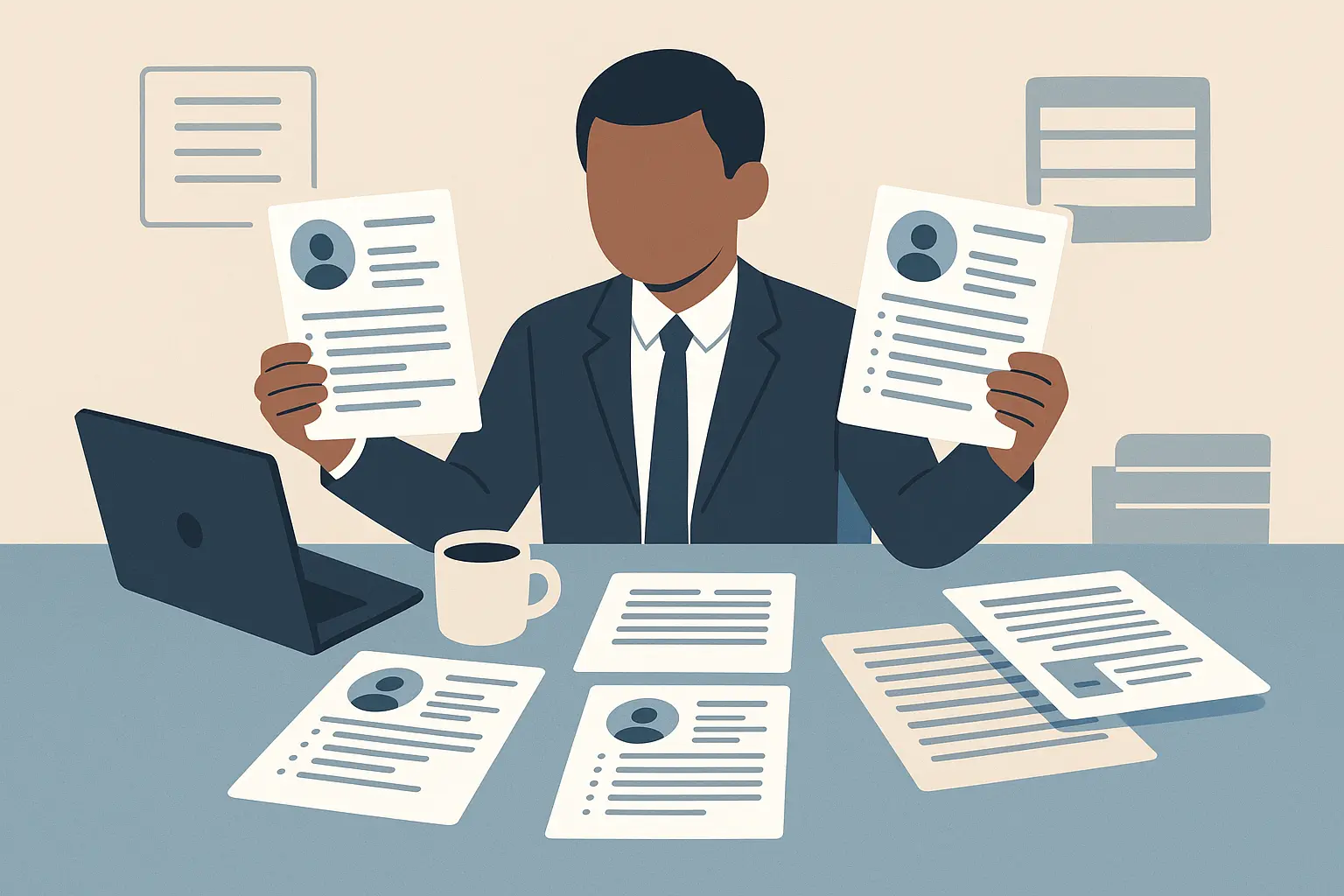 Resume screening time statistics