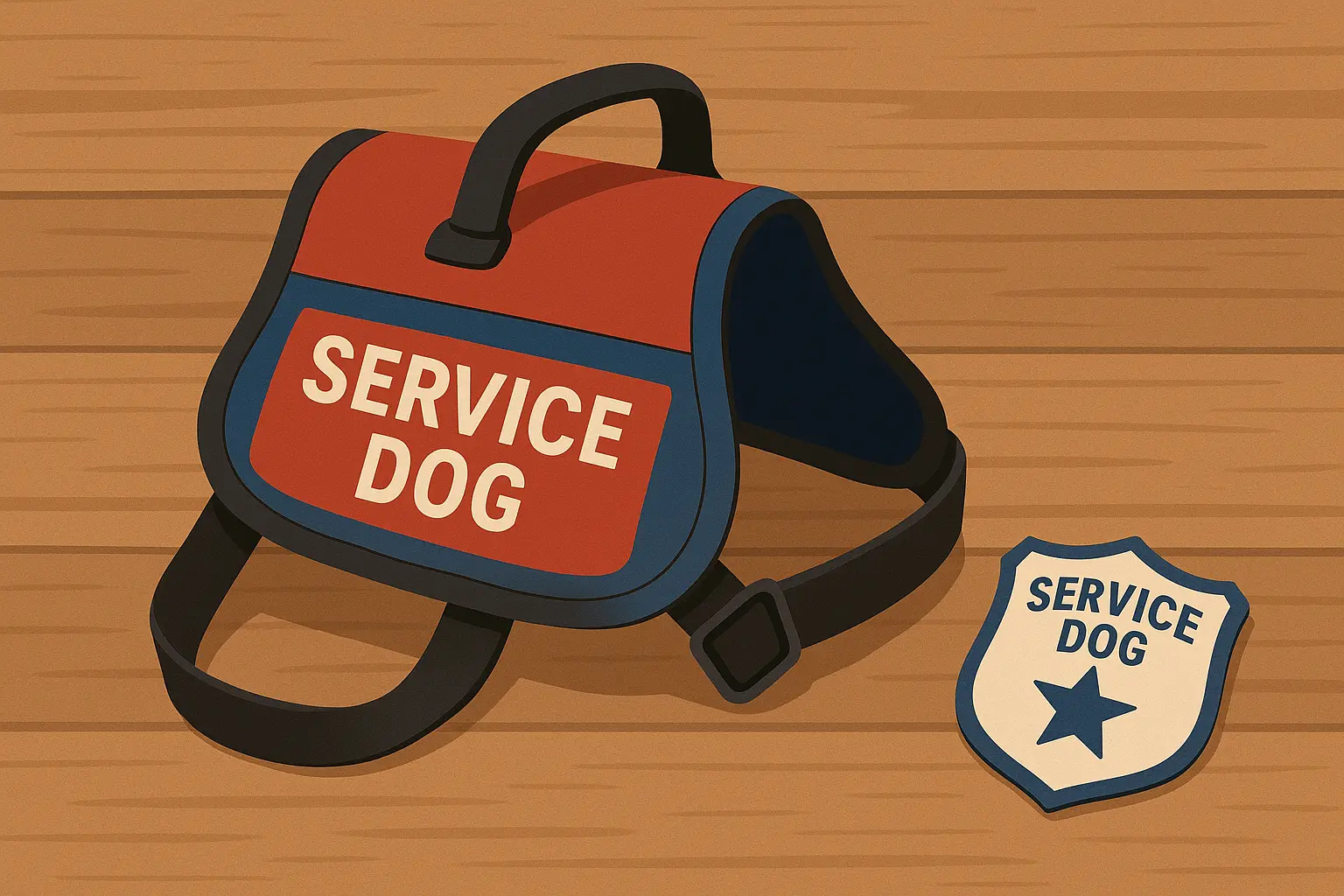 Working dog in service vest