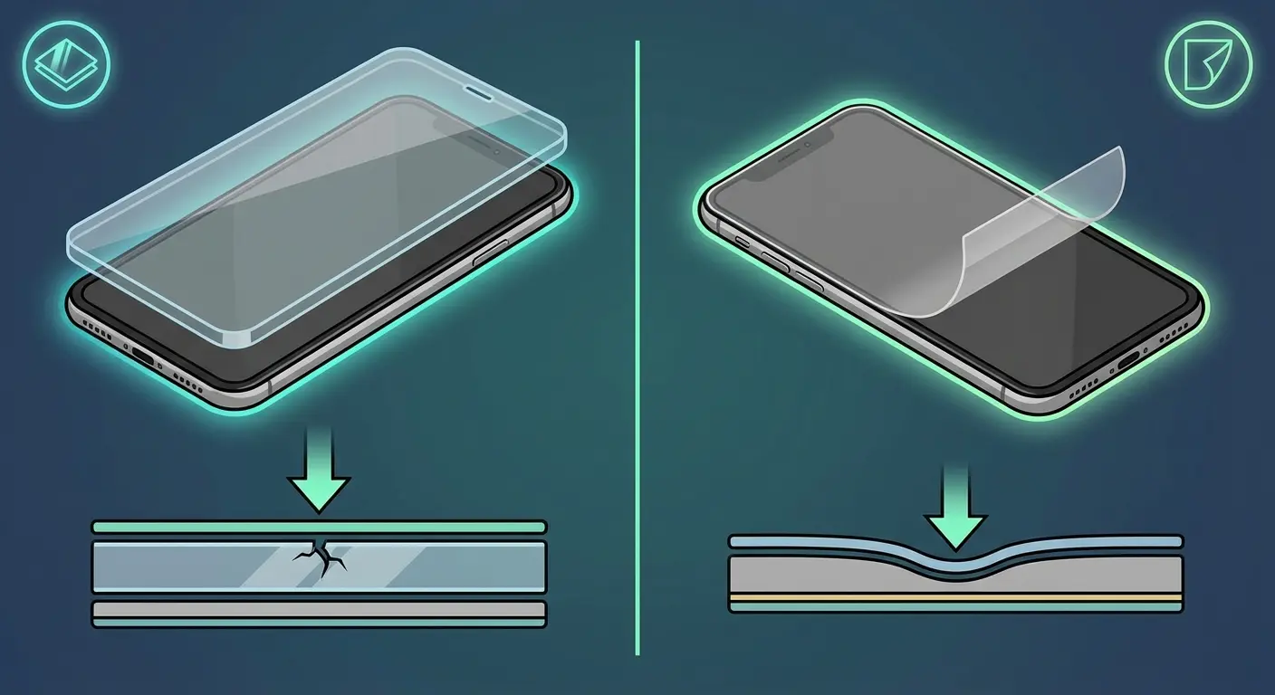 Tempered glass versus film screen protector comparison