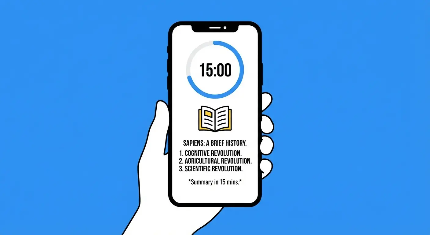 Blinkist logo and non-fiction summary concept