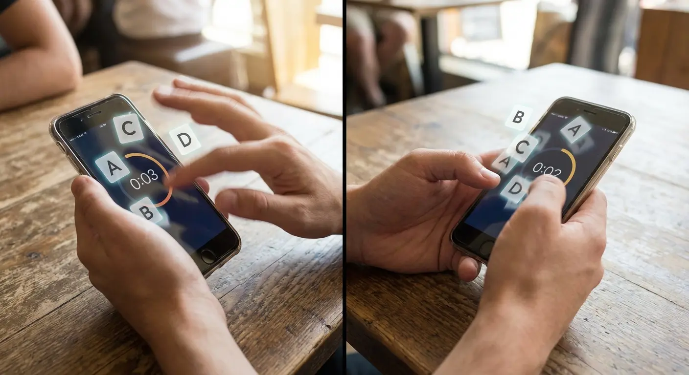 Speed-based word game with timer