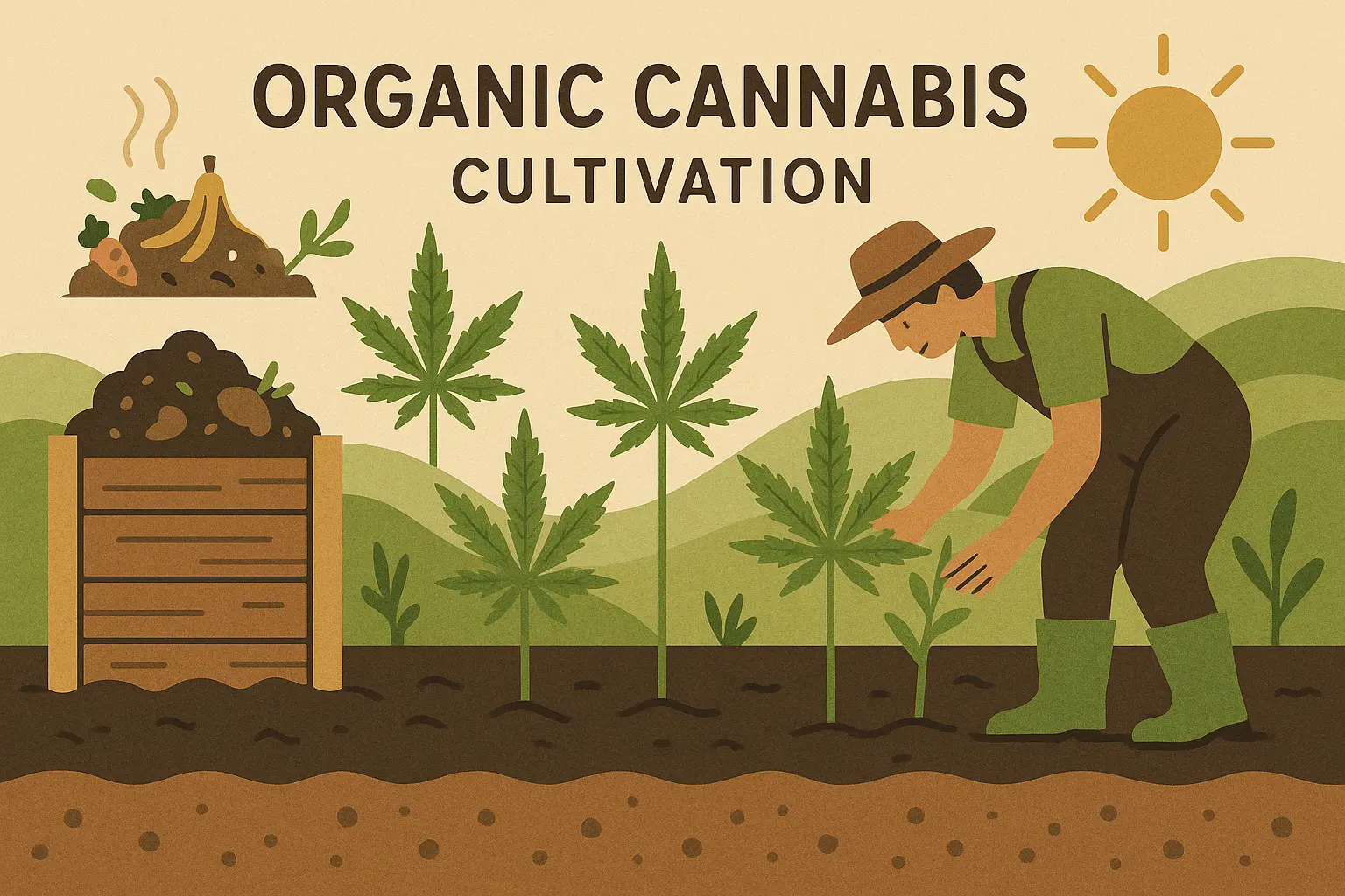 Organic cannabis cultivation methods for premium strain quality