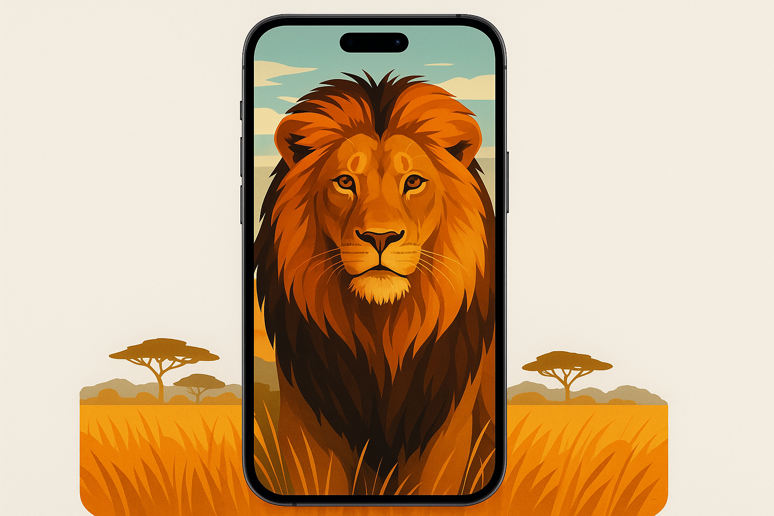Collection of stunning animal wallpapers displayed on various phone screens