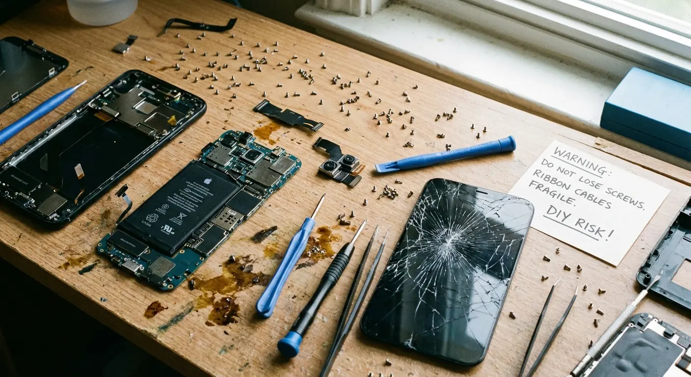 DIY phone repair tools and components