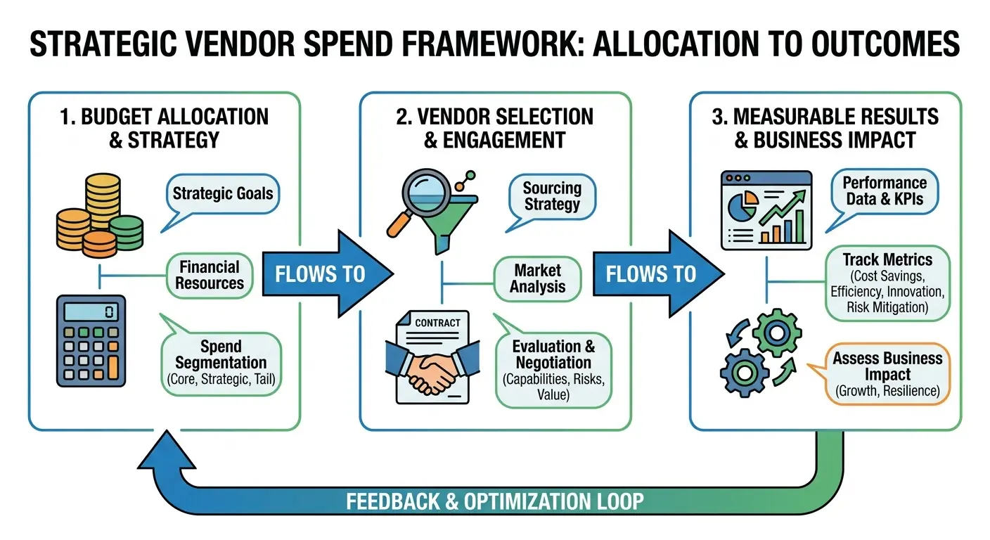 Vendor spend mapping to business outcomes