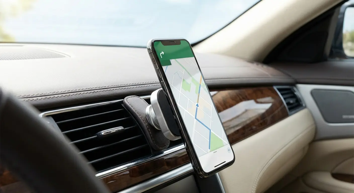 Phone secure on a Rokform car mount