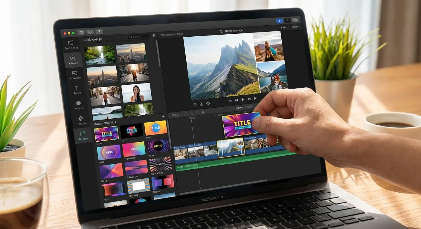 Canva browser-based video editing template