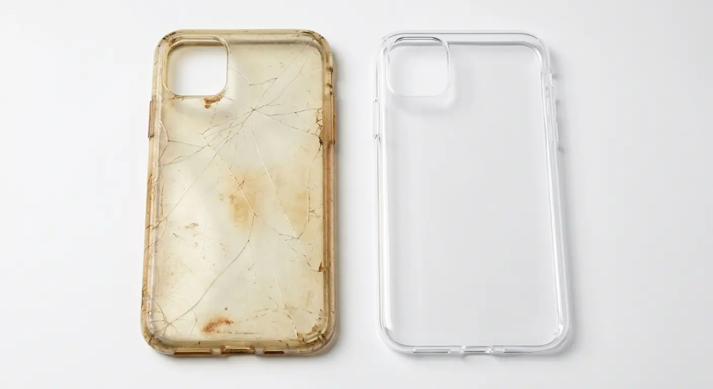 Damaged phone case signs