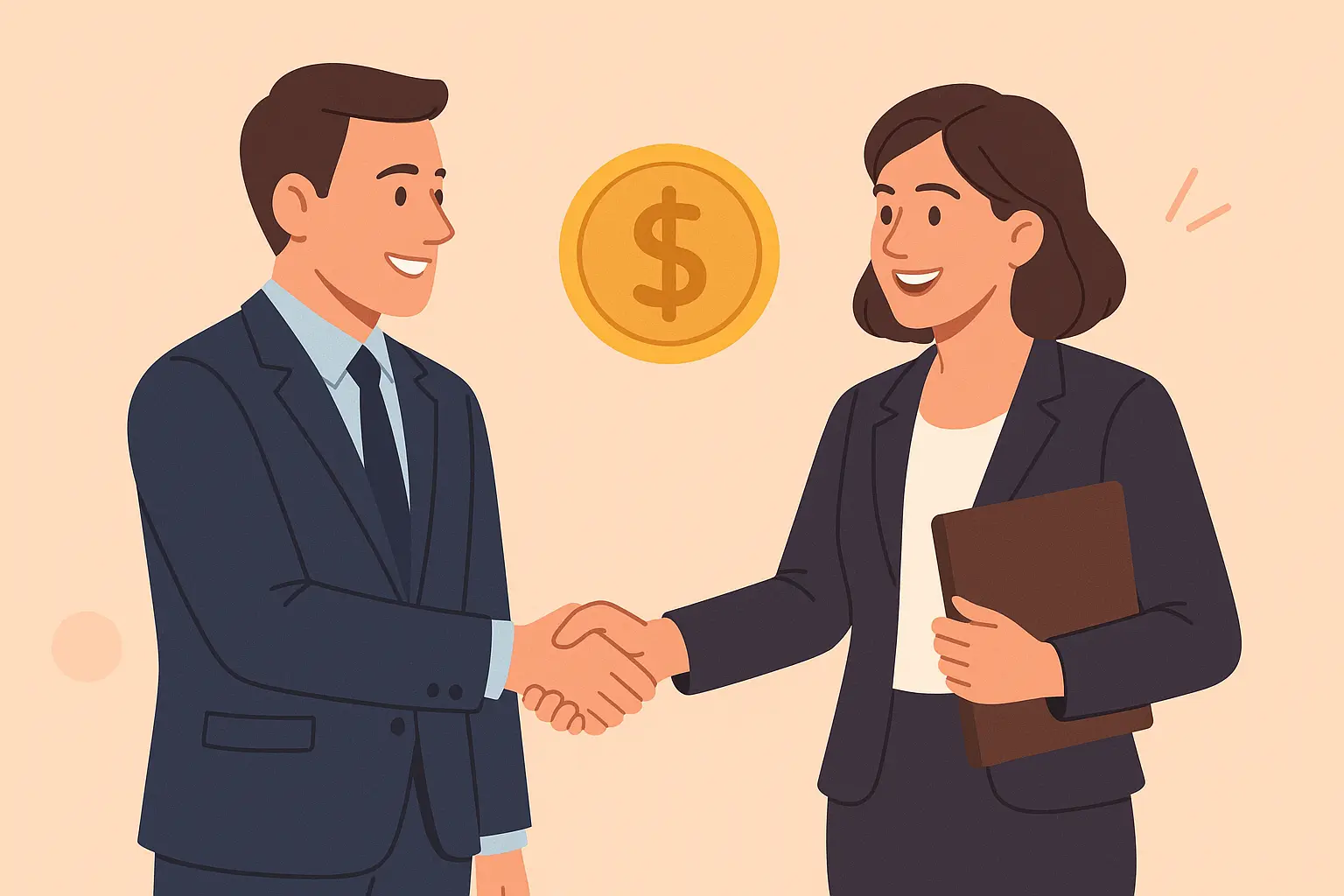 Professional evaluating salary offer