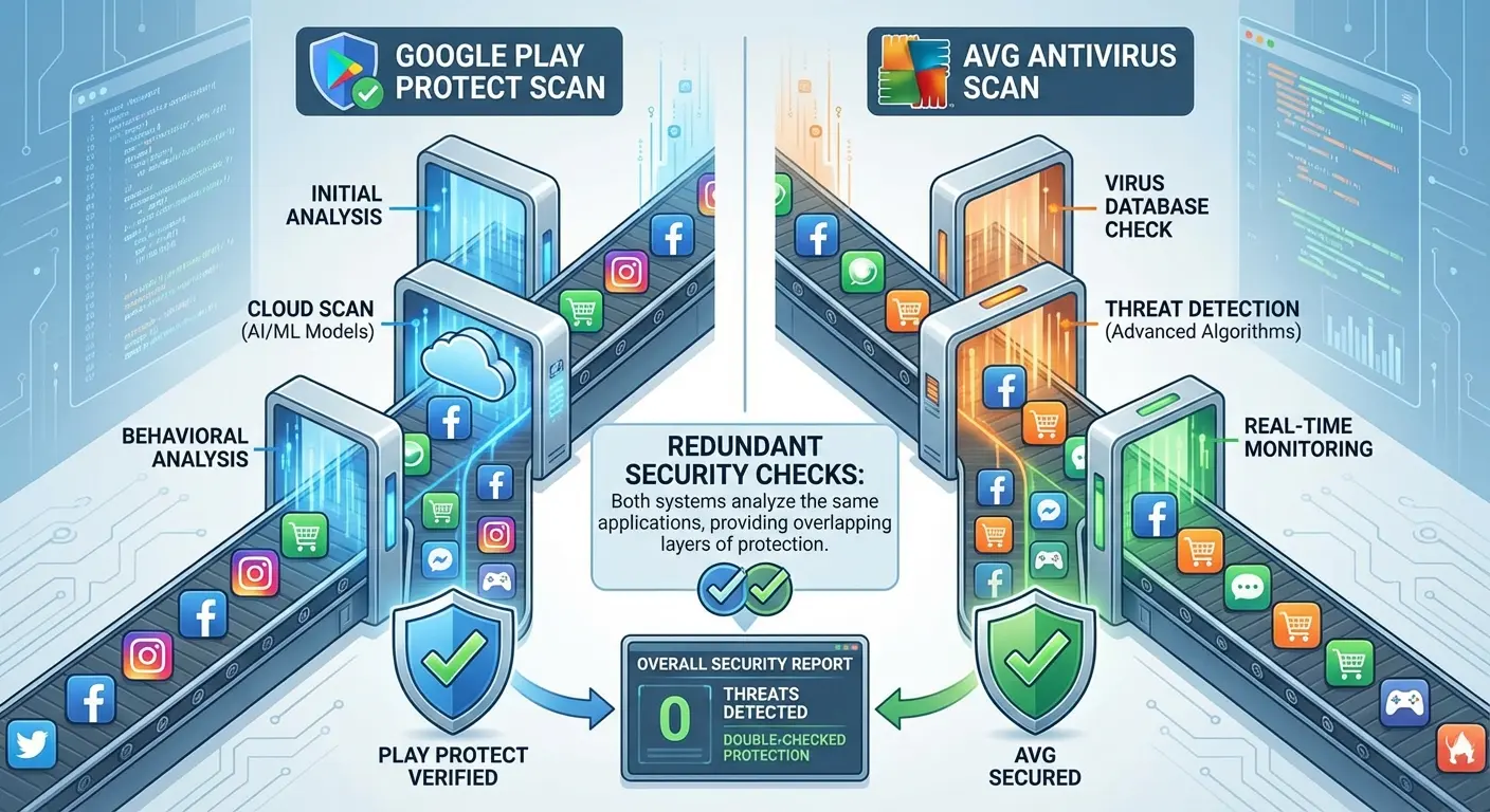 Google Play Protect scanning interface