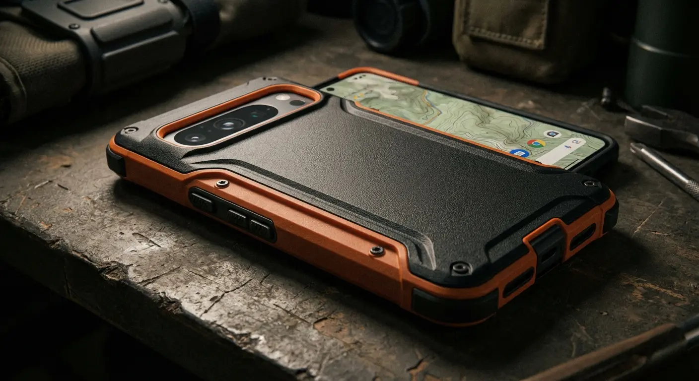 Rokform case showing button protection design