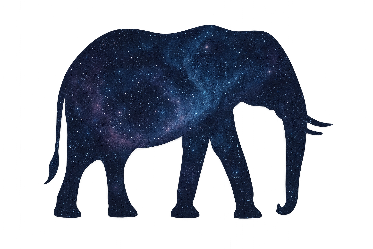Galaxy elephant space-themed wallpaper