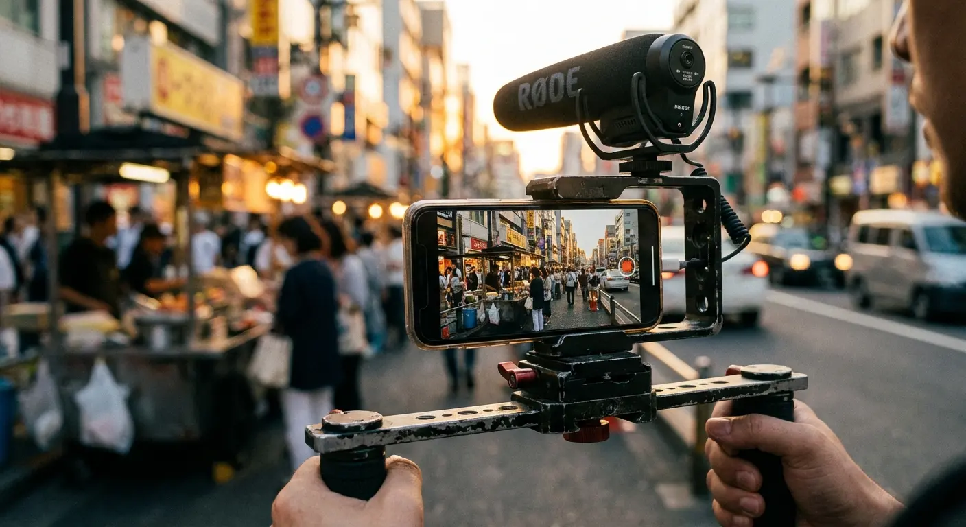 Filming video with iPhone using a gimbal