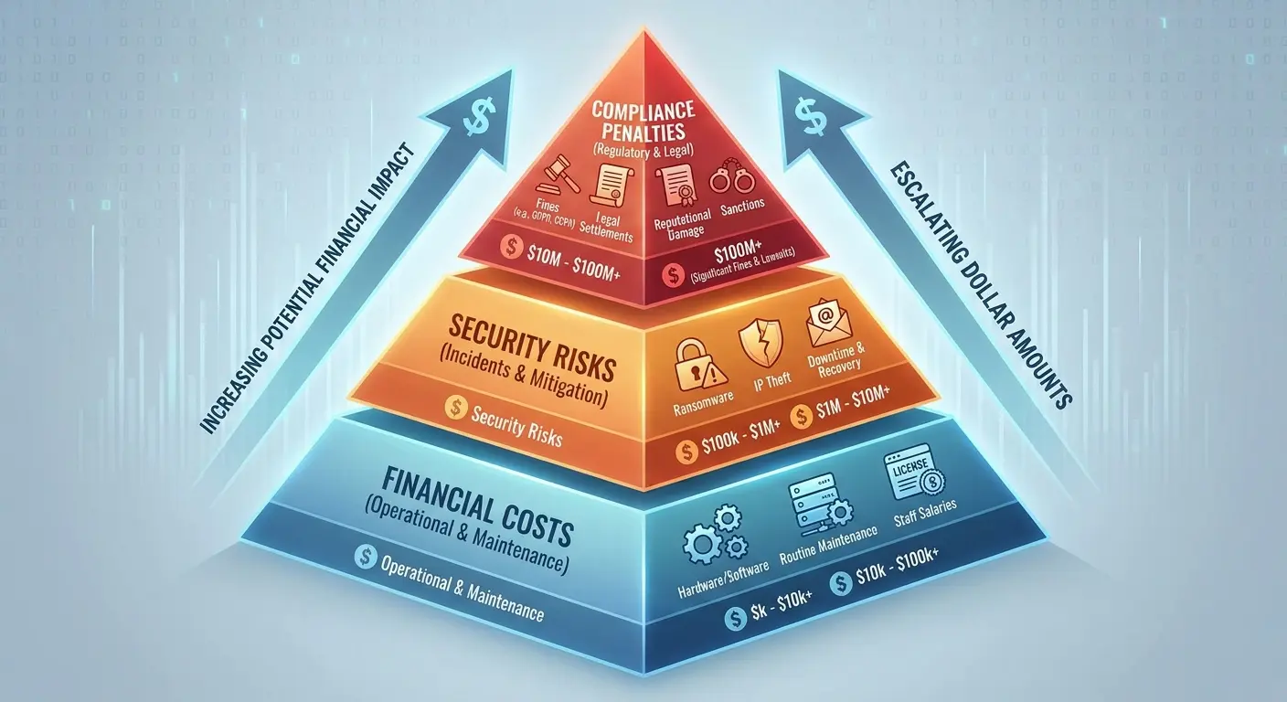 Cost breakdown chart of zombie accounts