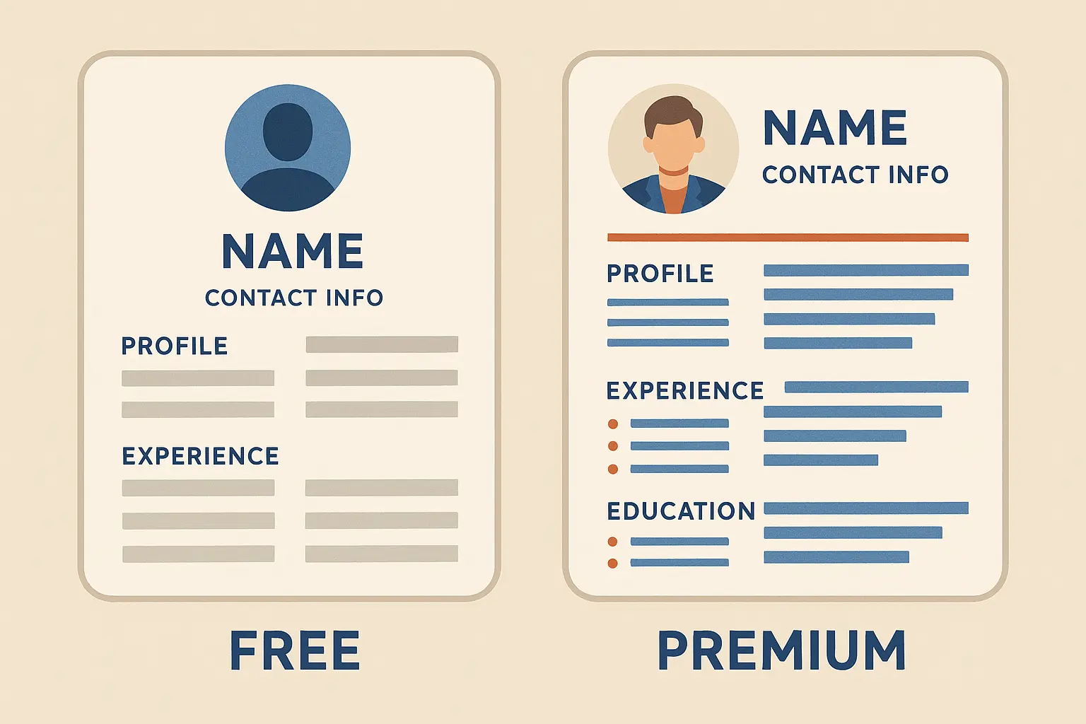 Modern resume template comparison