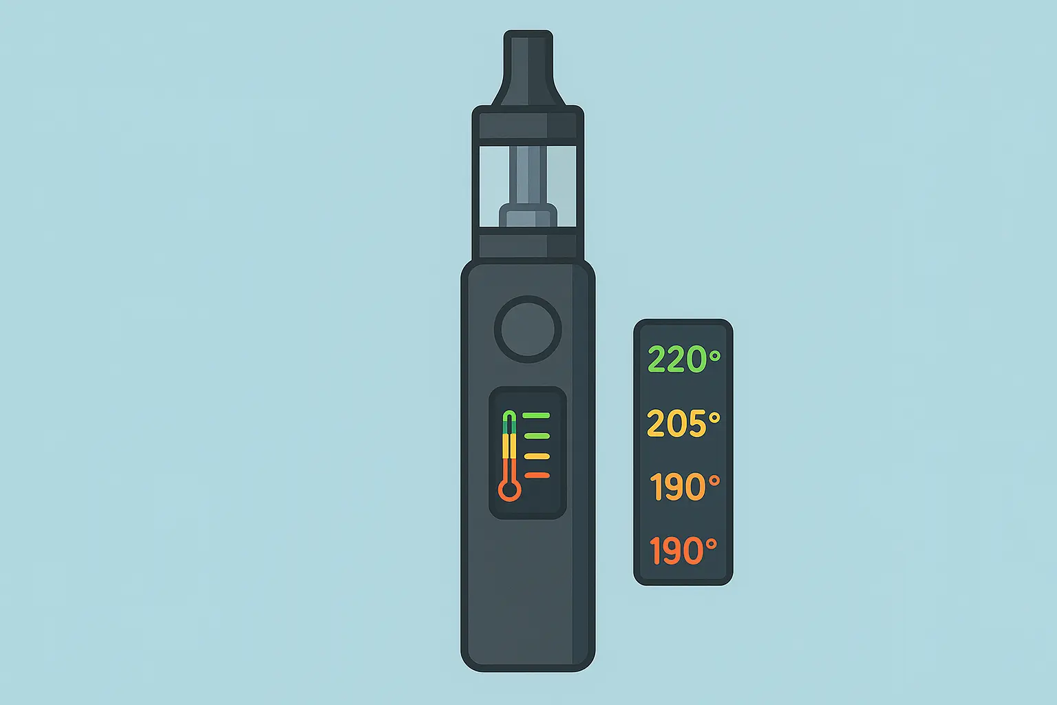 Vaping temperature control for Cap Junky