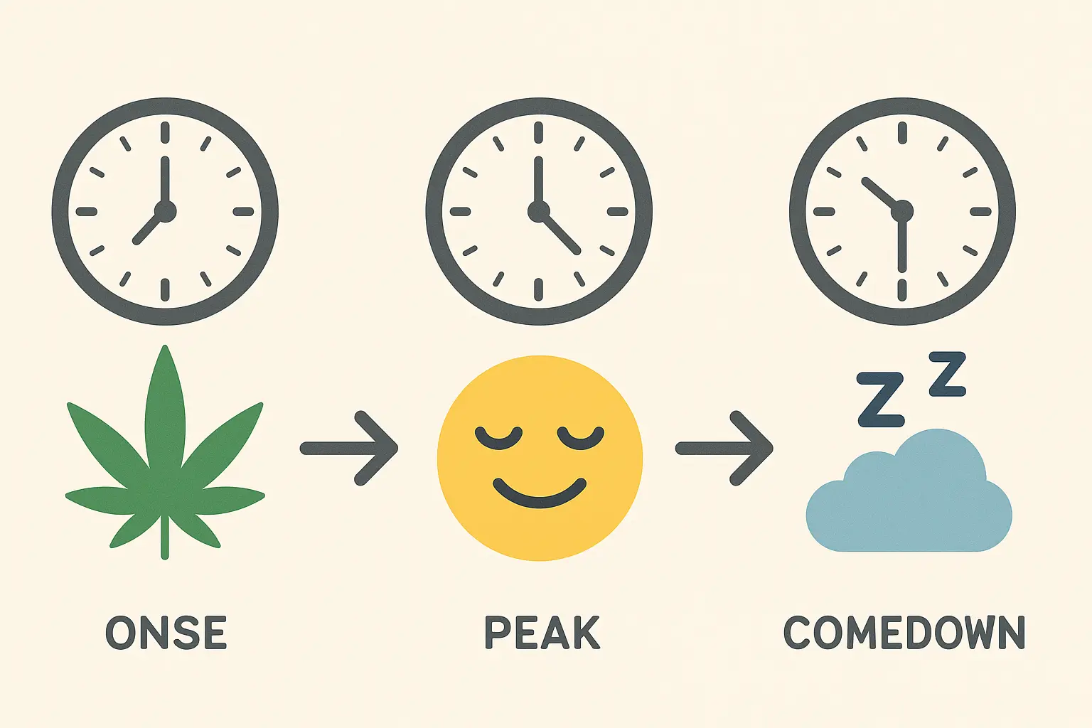 Cannabis effects timeline chart