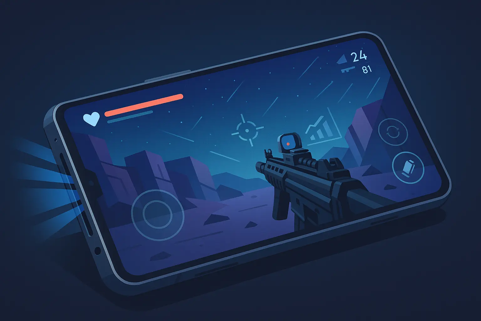 Gaming phones with large displays and cooling systems